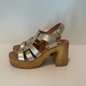 Steve Madden Strappy Champagne Wedges